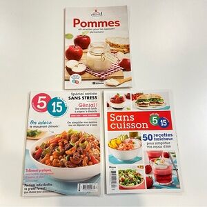 French Cooking Magazine Bundle Practico Sans Cuisson Quick Easy Recipes français